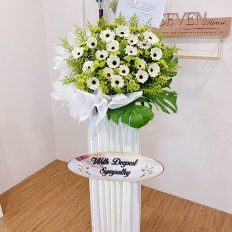seven florist sympathy flower stand