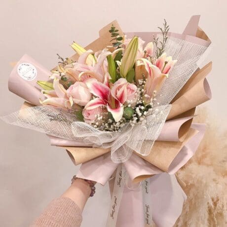 seven florist pink lilies 01a