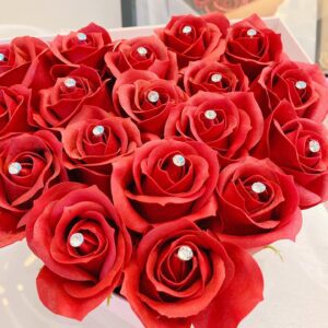 seven florist acrylic flower box full of love red diamond