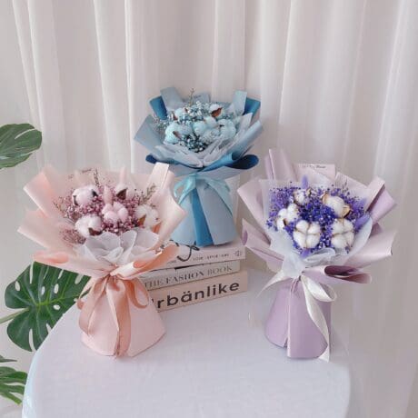 seven florist cherish cotton bouquet