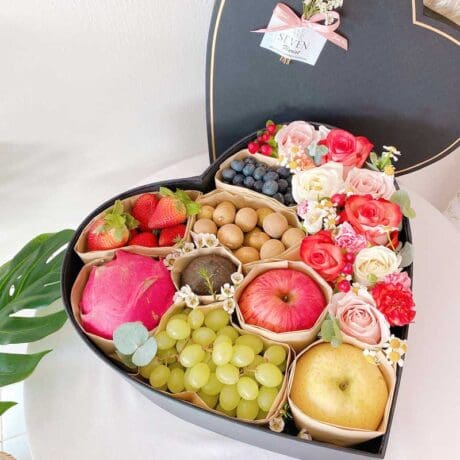 Premium Flowers & Fruits Gift Box - [Love]