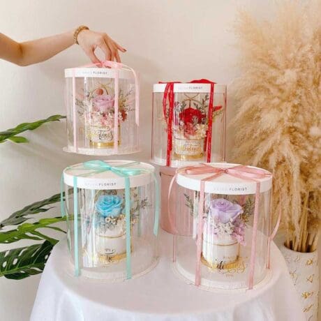 seven florist preserved flower jar1