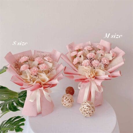 seven florist soap carnation soap flower pink1